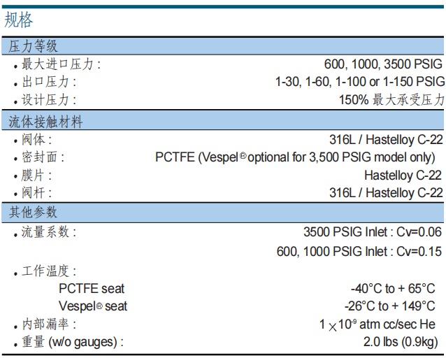 富士金 TK-FUJINKIN TKSCT 調(diào)壓閥 PRG1參數(shù)