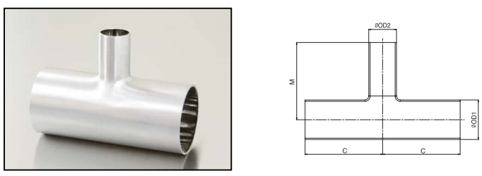 TKF TK-FUJINKIN TKSCT 富士金 變徑三通 (Pipe Size)參數(shù)