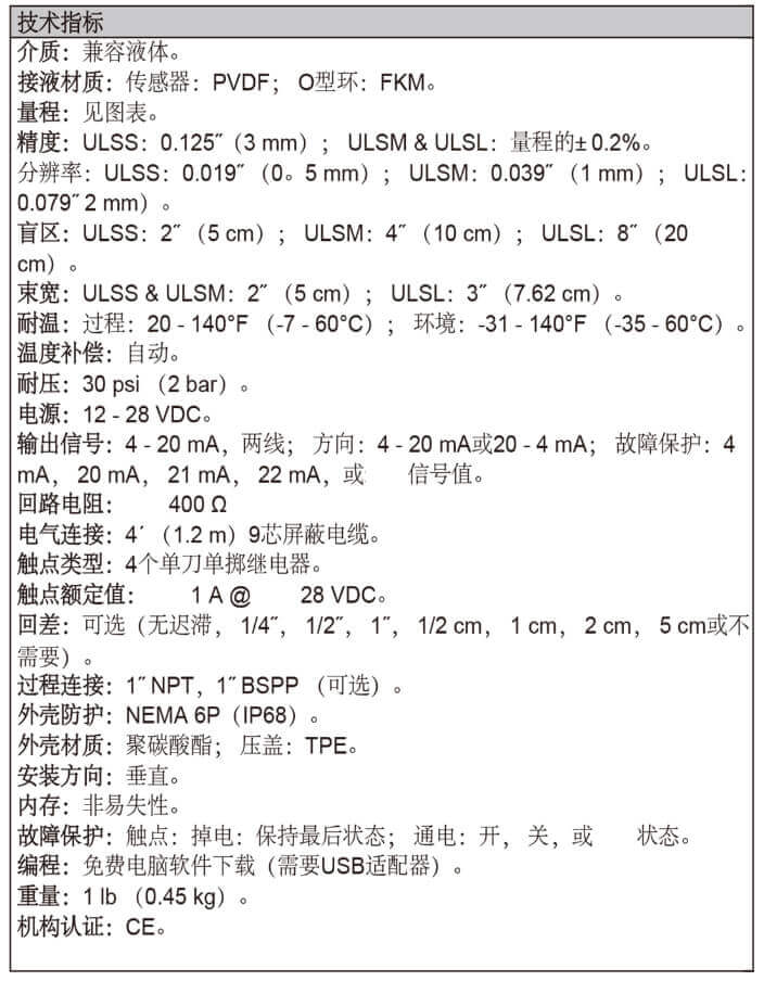 Dwyer德威爾ULSS，ULSM，ULSL超聲波液位變送器批發(fā)