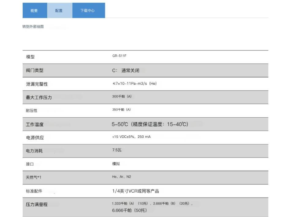 HORIBA GR-511F 晶圓背面冷卻系統(tǒng)參數(shù)